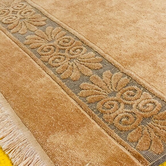 Vintage 70s CANNON Monticello Bath Towel 22"x45": Mocha Brown Reversible Floral - Picture 5 of 10